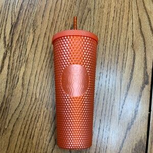 Starbucks Fall Orange Pearl Studded Venti Tumbler